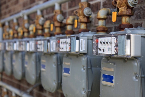 Picture of gas meters