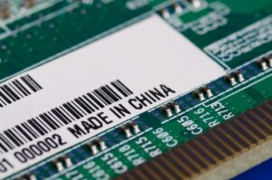 Picture of microchip made in China