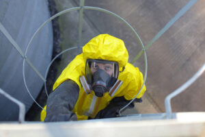 Picture of chemical plant worker