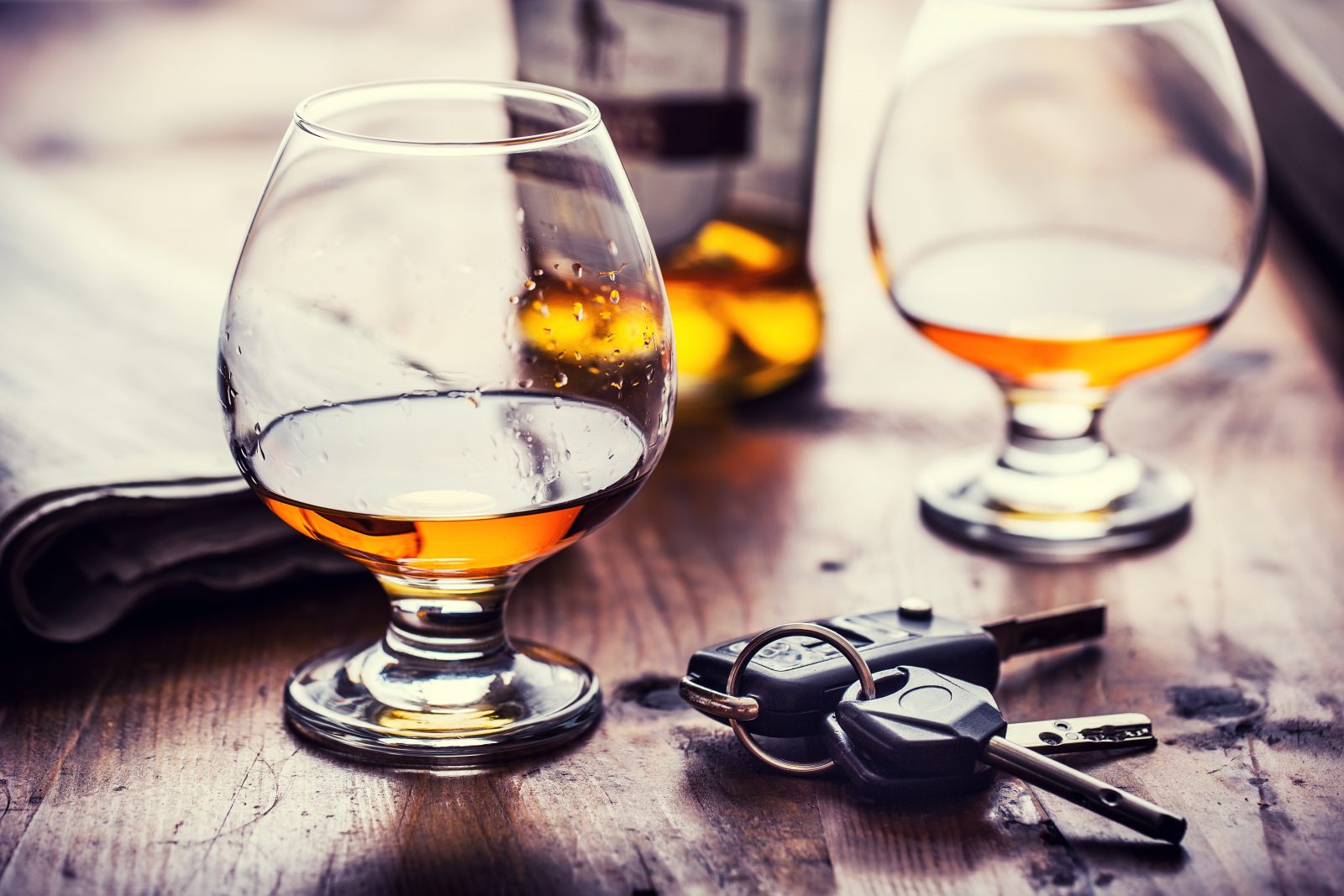 Picture of alcohol with keys