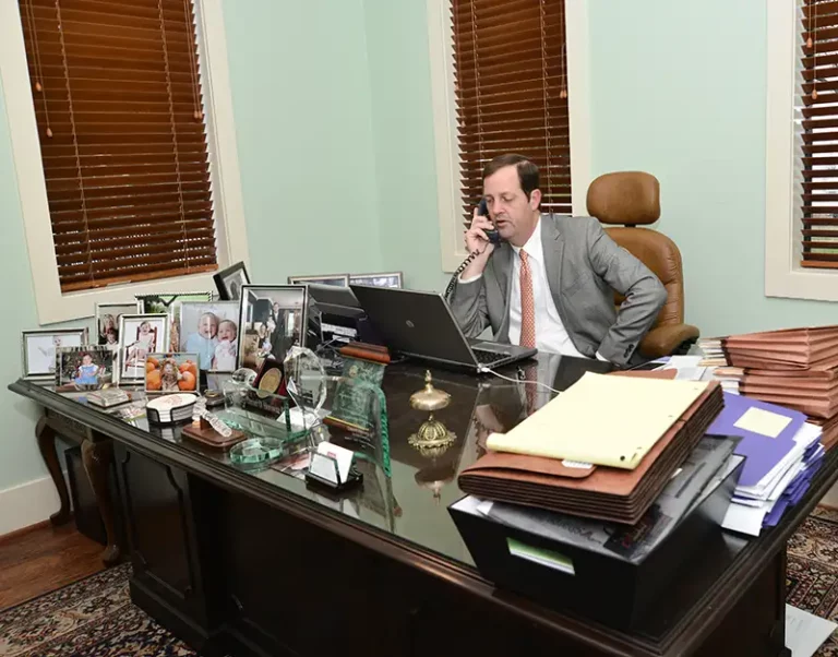 Personal injury lawyer Daniel D. Horowitz at desk